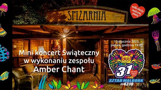 31. Finał WOŚP. Mini koncert świąteczny zespołu AMBER CHANT w Malborku.