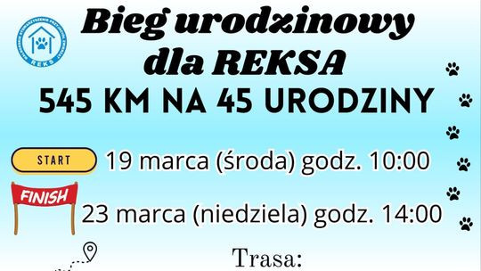 545 km na 45 urodziny, kolejna akcja charytatywna dla malborskiego "Reksa"