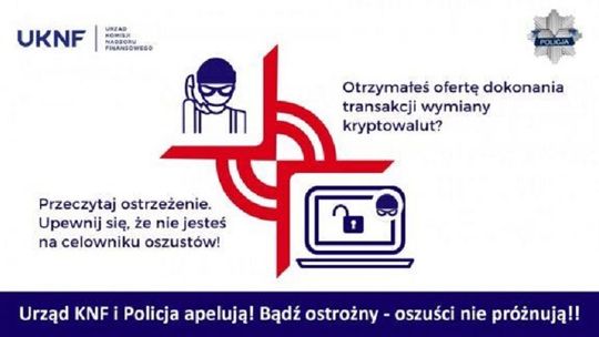 65-letni mieszkaniec Malborka stracił ponad 120 tys. złotych. Policjanci ostrzegają przed oszustami na rynku kryptowalut.