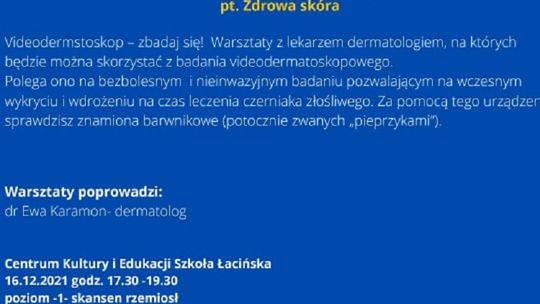 Akademia Zdrowej Kobiety. 'Zdrowa skóra' - zaproszenie na bezpłatny warsztat.