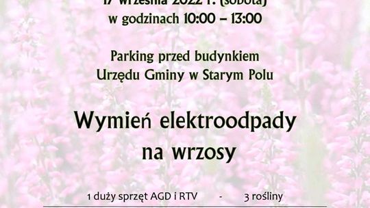 Akcja wymiany elektroodpadów na wrzosy w Starym Polu