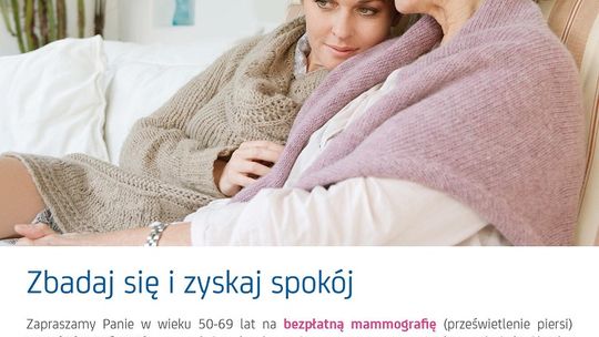 Bezpłatne badanie mammograficzne dla Pań w Malborku.