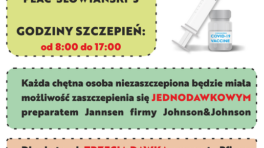 Bezpłatne szczepienie przeciwko COVID-19 w Urzędzie Miasta Malborka