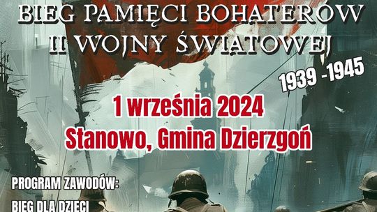 Gmina Dzierzgoń. Bieg Pamięci Bohaterów II Wojny Światowej.