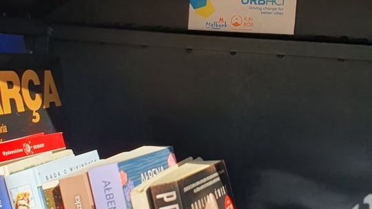 Bookcrossing na malborskim bulwarze.