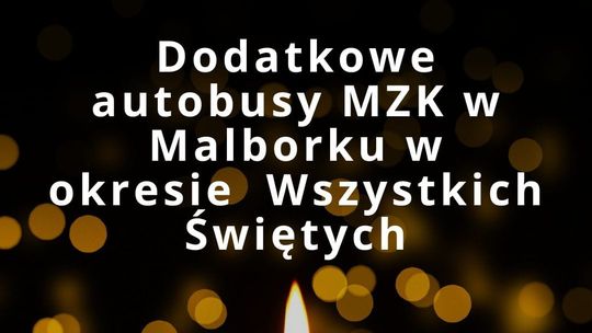 Dodatkowe autobusy miejskie w Malborku w okresie Wszystkich Świętych