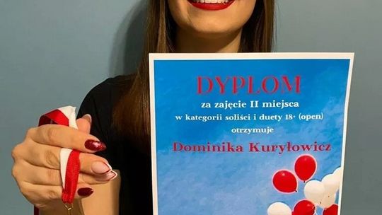 Dominika Kuryłowicz z Malborskiego Centrum Kultury i Edukacji zajęła II miejsce podczas III Ogólnopolskiego Festiwalu Dźwięki Wolności