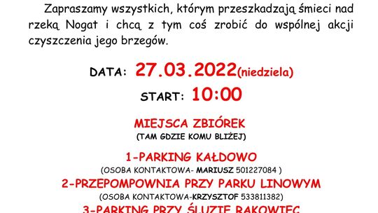 Dzień dla wody. Posprzątajmy wspólnie okolicę nad Nogatem.