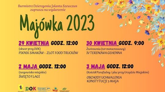 'Dzierzgońska Majówka 2023". Zobacz co będzie się działo w Dzierzgoniu.