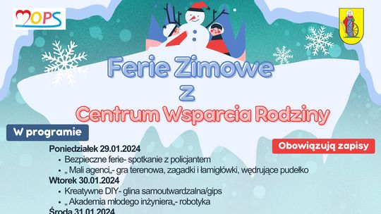 Ferie zimowe z Centrum Wsparcia Rodziny w Dzierzgoniu