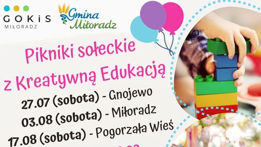 Gmina Miłoradz. Pikniki sołeckie z Kreatywną Edukacją.