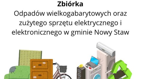 Gmina Nowy Staw. Zbiórka odpadów odpadów wielkogabarytowych