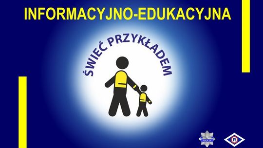 Happening „Świecę przykładem. Noszę odblaski" w Malborku. 