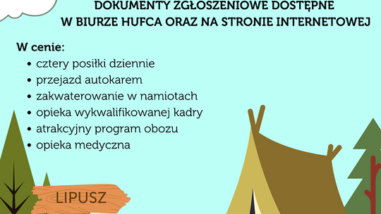 Harcerska Akcja Letnia 2023. Trwają zapisy na obóz harcerski z ZHP Malbork