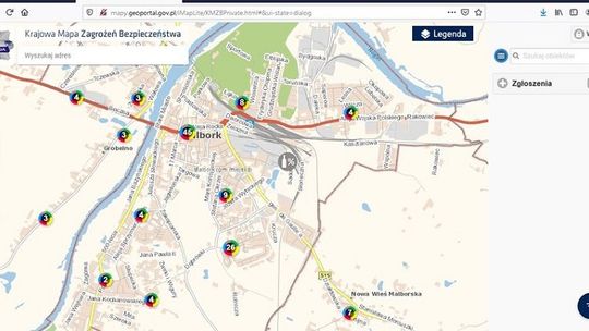 Krajowa Mapa zagrożeń Bezpieczeństwa w powiecie malborskim w I półroczu 2020 roku