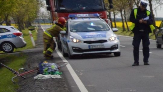 Malbork. Policjanci pracowali na miejscu wypadku. 