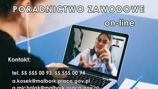 Malbork. Poszukujesz pracy? Jesteś bezrobotny? Skorzystaj z poradnictwa zawodowego online w Powiatowym Urzędzie Pracy.