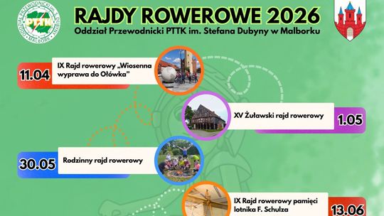 Malbork. Przewodnicy zapraszją na Rajdy Rowerowe.