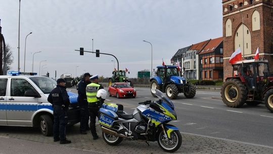 Malborscy policjanci zabezpieczali kolejny protest rolników