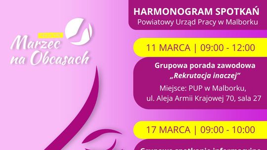 "Marzec na Obcasach" - spotkania w Powatowym Urzędzie Pracy w Malborku