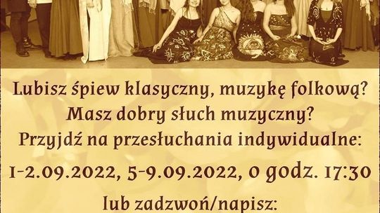 Nabór do Chóru Lutnia Malborku już we wrześniu. 