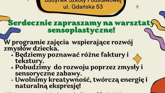 Nowy Staw. Warsztaty Sensoplastyczne w ramach 31. Finału Wielkiej Orkiestry Świątecznej Pomocy.