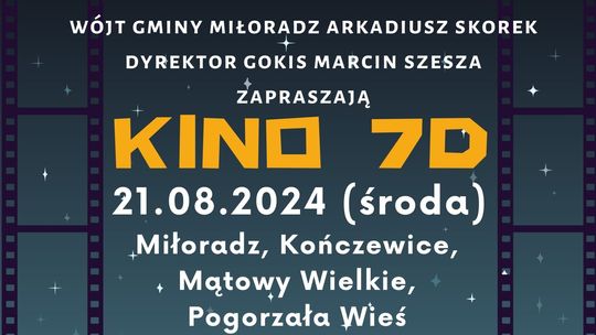 Objazdowe kino 7 D w Gminie Miłoradz.