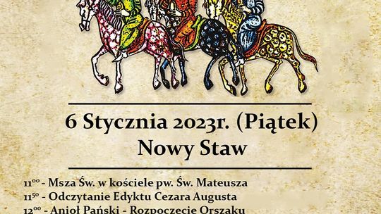 Orszak Trzech Króli 2023 w Nowym Stawie