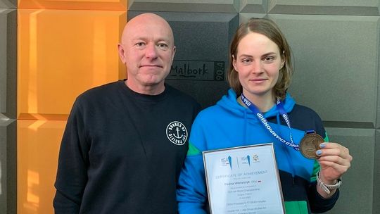 Paulina Włodarczyk brązowa medalistka mistrzostw świata w lodowym pływaniu odwiedziła studio Radia Malbork.