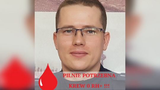 Pilnie potrzebna krew dla poszkodowanego w wypadku policjanta