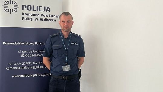 Policjant z Malborka w czasie wolnym uratował tonącą w jeziorze 9-letnią dziewczynkę