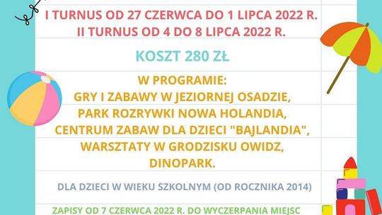 Półkolonie wyjazdowe dla młodych mieszkańców Malborka. MCKiE zaprasza do zapisów w czerwcu.