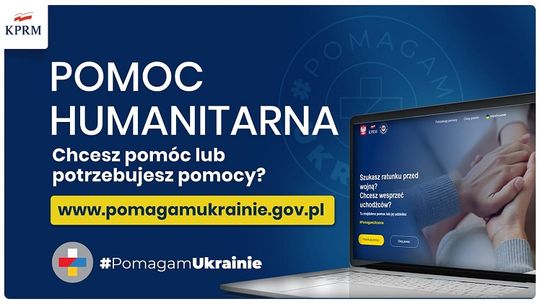Pomagam Ukrainie - zgłoś swój udział w akcji przez rządową stronę.