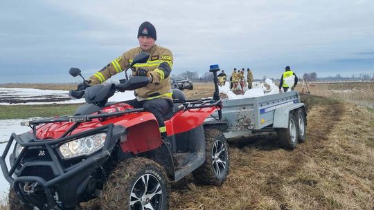🎧Posłuchaj: 40 interwencji strażaków w powiecie malborskim. Zalane piwnice i walka o wały w Mirowie.