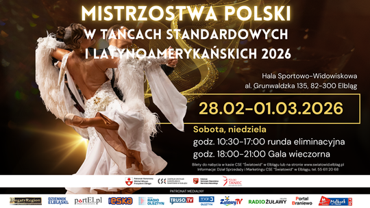 🎧Posłuchaj: Elbląg stolicą tańca – nadchodzą Mistrzostwa Polski w Tańcach Standardowych i Latynoamerykańskich!