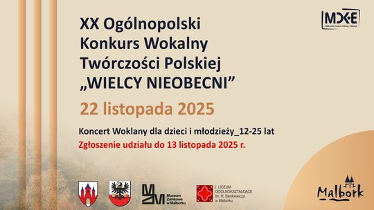 🎧Posłuchaj: Jubileuszowa, 20. edycja konkursu „Wielcy Nieobecni” w Malborku. Gwiazdą finału będzie Sławek Uniatowski.
