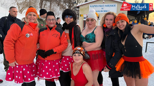 🎧Posłuchaj: Malborskie Morsy znów rozgrzały serca. Zimowa akcja dla WOŚP nad Nogatem.