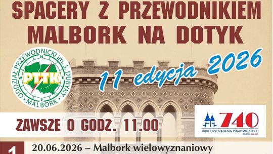 🎧Posłuchaj: „Spacery z Przewodnikiem – Malbork na dotyk” wracają. Przed nami 11. edycja popularnego cyklu.