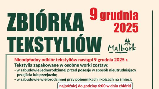 🎧Posłuchaj: Wkrótce zbiórka tekstyliów.