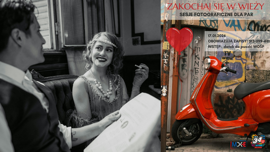 🎧Posłuchaj: „Zakochaj się w Wieży” dla WOŚP. Wyjątkowa sesja zdjęciowo-filmowa w Wieży Ciśnień.