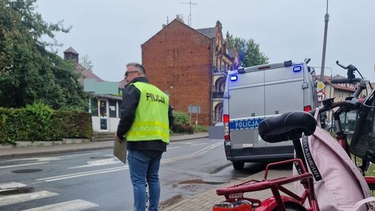 Potrącenie rowerzystki na ul. Konopnickiej w Malborku