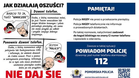 Powiat malborski. 77-latka przekazała fałszywemu policjantowi 43 tys. złotych.