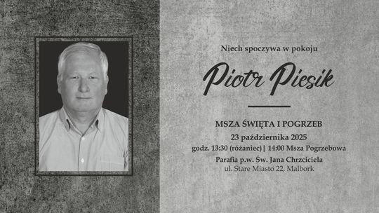 Pożegnanie Piotra Piesika – pogrzeb w czwartek, 23 października o godz. 14.00.