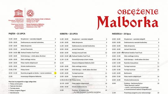 Poznaj program Oblężenia Malborka 2023.