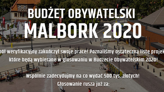 Przed nami spotkania informacyjne w sprawie Malborskiego Budżetu Obywatelskiego 2020