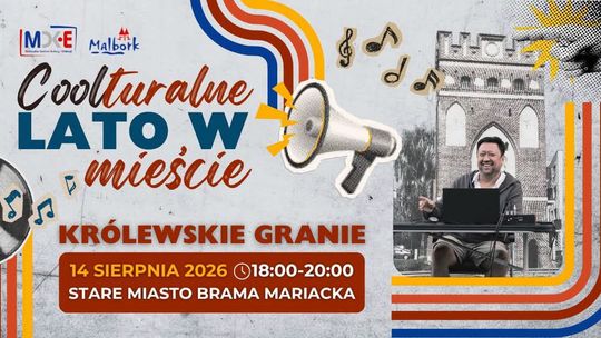 Rockowy piątek pod Bramą Mariacką! Radio Malbork zaprasza na plenerowe „Królewskie Granie” na żywo.