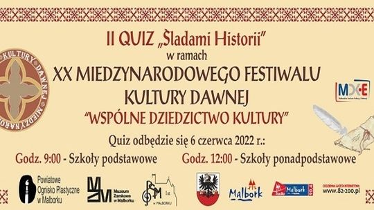  „Śladami Historii” - quiz dla uczniów z powiatu malborskiego.