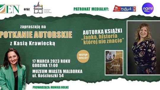 Spotkanie autorskie z Katarzyną Krawiecką w Muzeum Miasta Malborka.