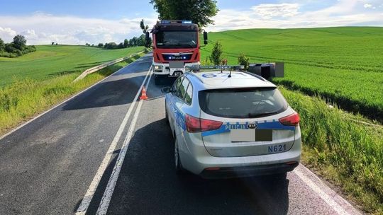 Stary Dzierzgoń. Stracił panowanie nad autem i wpadł do rowu