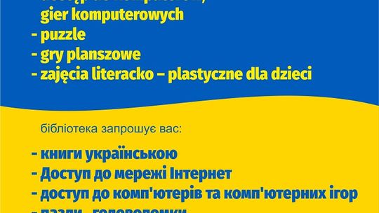 Tczewskie instytucje kultury zapraszają dzieci i młodzież z Ukrainy.